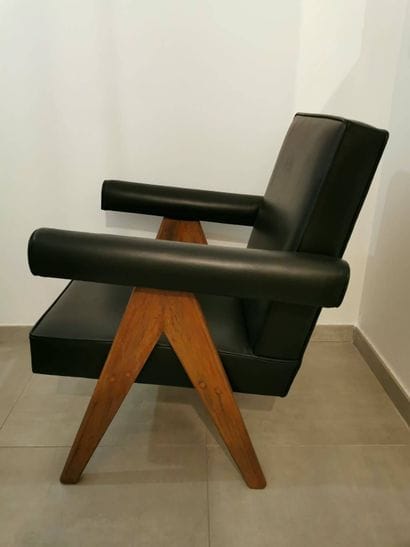 Pierre JEANNERET (1896–1967) Armchair known...