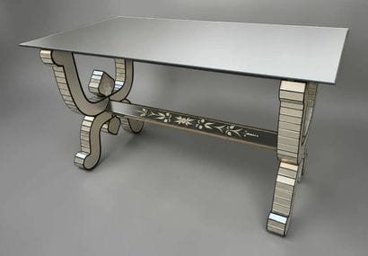 Mirrored coffee table in the style of Serge...