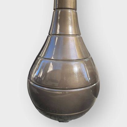Important pair of three-light baluster lamps...