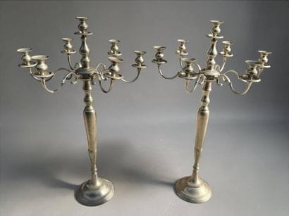 Pair of large 7-light candelabras
Modern...