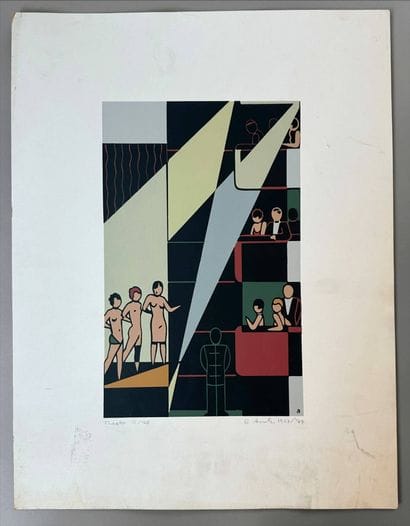 Gerd ARNTZ (1900–1988) 
Theater – 1927
Silkscreen...
