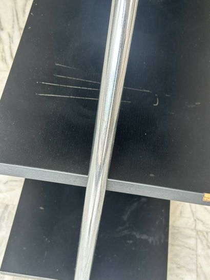 Pair of 3-tiered, slanted bookcases or room...