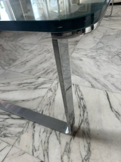 Rectangular coffee table with rounded corners,...