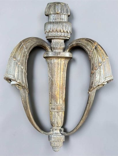 SIMONET FRÈRES 
Pair of two-light wall sconces...