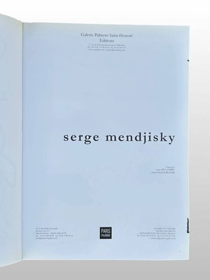 Serge MENDJISKY Paris - NYC 
Text by Démosthène...