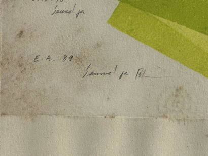 Seund Ja RHEE (1918-2009) 
Composition abstraite...
