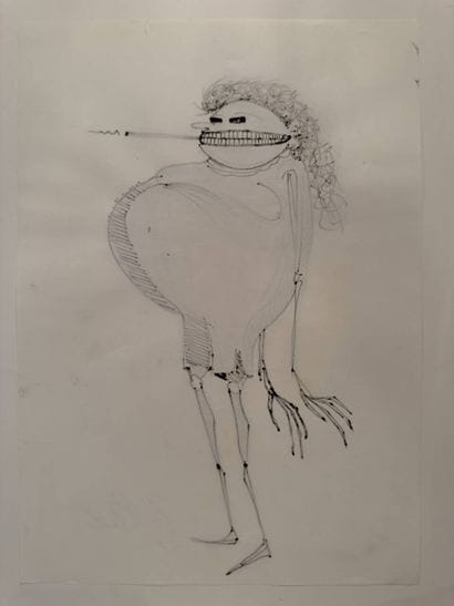 Tim BURTON (1958), after
Pencil and marker...