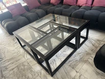 Set of nesting coffee tables that fit inside...