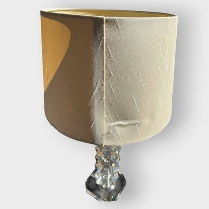 Paire de lampes à fût en plexiglas diamanté
H...