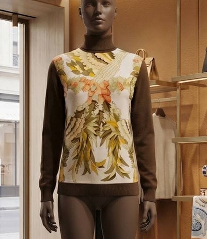 HERMÈS Paris
Pull à col roulé « Tahiti »
Maille...