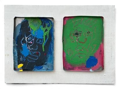 Victor HASCH (1945–2012) 
Two Faces 
Lid...