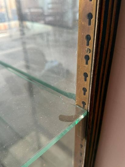 SIEGEL-style, 
Rectangular brass and glass...