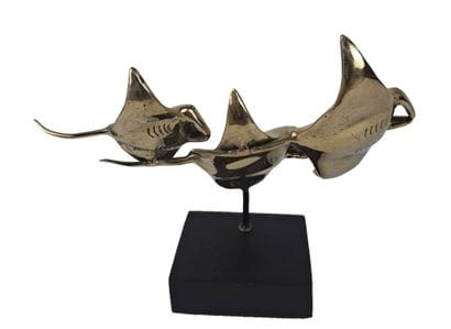 Trois raies manta
Bronze doré figurant trois...