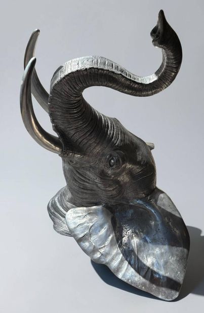 Christian MAAS (1951)
Large Elephant Head
Aluminum...