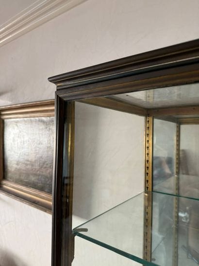 SIEGEL-style, 
Rectangular brass and glass...