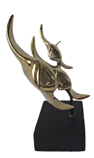 Trois raies manta
Bronze doré figurant trois...