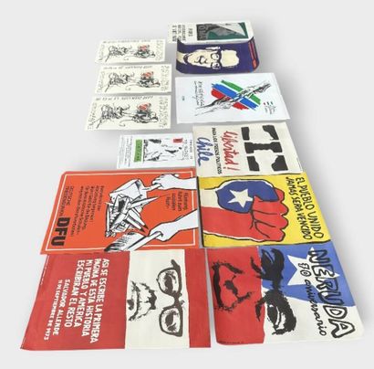 Set of 12 propaganda posters from Chile,...
