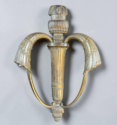 SIMONET FRÈRES 
Pair of two-light wall sconces...