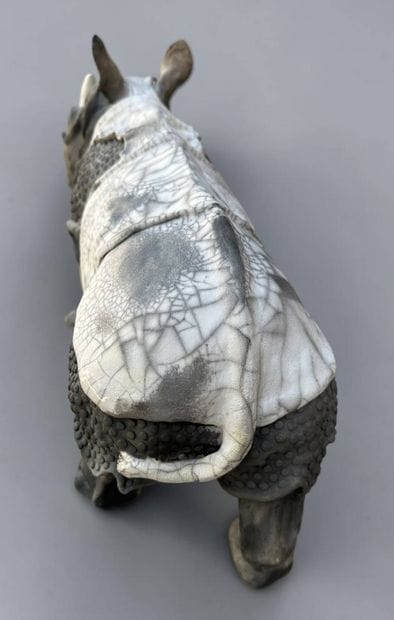 Rhinocéros
Importante sculpture.
Raku nu
31,5...