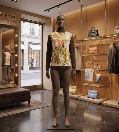 HERMÈS Paris
Pull à col roulé « Tahiti »
Maille...