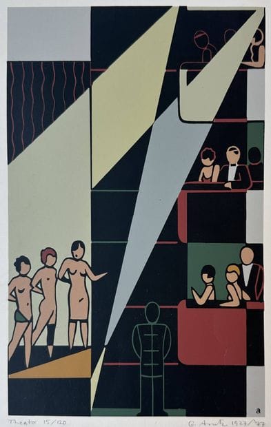 Gerd ARNTZ (1900–1988) 
Theater – 1927
Silkscreen...