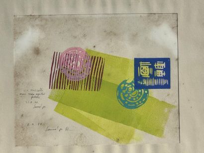 Seund Ja RHEE (1918-2009) 
Composition abstraite...