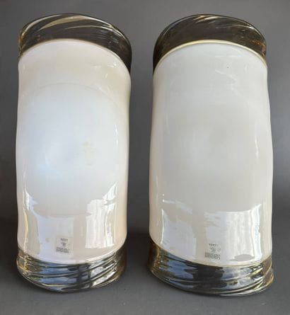 Paire d'appliques en verre de Murano dans...