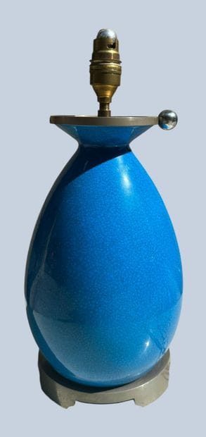 BOCH KERAMIS
Blue-glazed crackled ceramic...