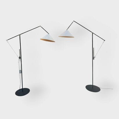 Pierre FREY
Pair of black-lacquered metal...