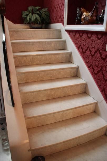 Rampe d?escalier en fer forgé avec sa rampe...