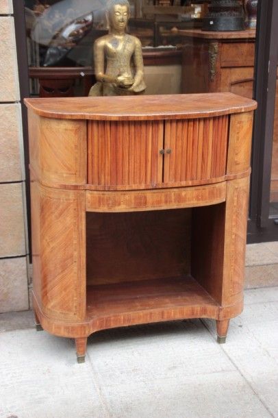 Petite bibliothèque de salon en bois de placage...