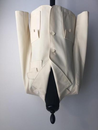 TED LAPIDUS

Veste en laine sèche écru ,...