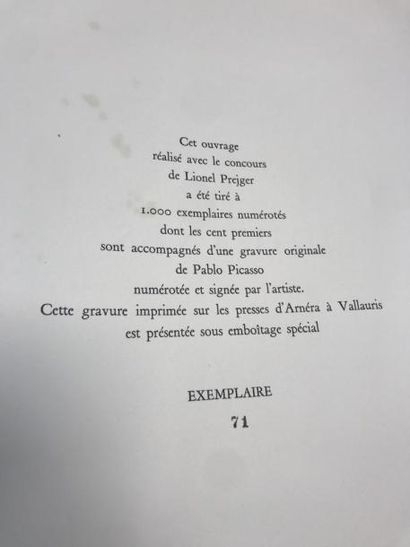 
Pablo PICASSO, Jacques PREVERT et André...