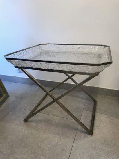 Paire de bouts de canapé avec plateau amovible...