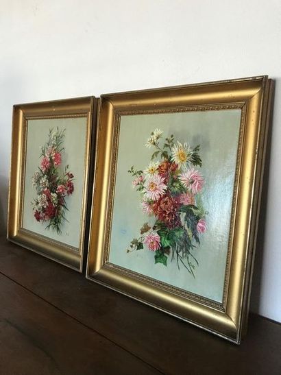 M. BOY

Bouquets de fleurs

Paire d’huile...