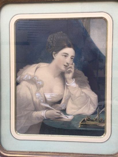 Ecole du XIXème siècle

Femmes lisant et...