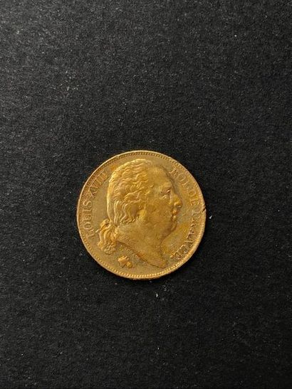 1 pièce de 20 francs or Louis XVIII 1817