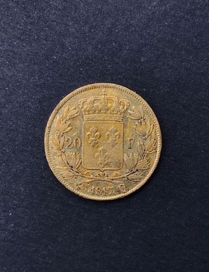 1 pièce de 20 francs or Louis XVIII 1817