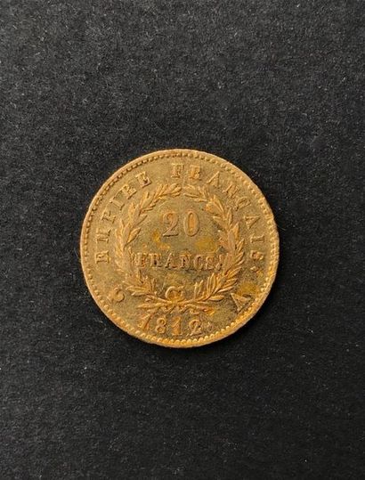 1 pièce de 20 francs or Napoléon 1er empereur...