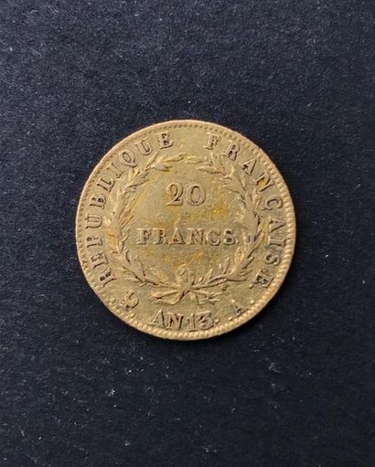 1 pièce de 20 francs or Napoléon Ier empereur...