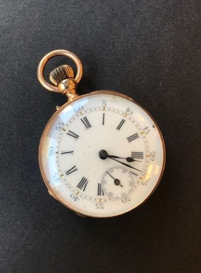 1 Montre de gousset en or 
P : 61,8 g