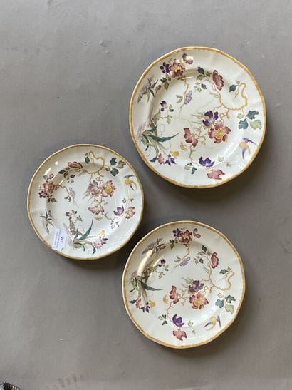 Part of an earthenware dinner service decorated...