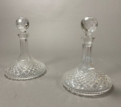 Pair of crystal decanters, early 20th century
Height:...