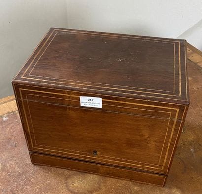 Wooden liquor cabinet. XIXth