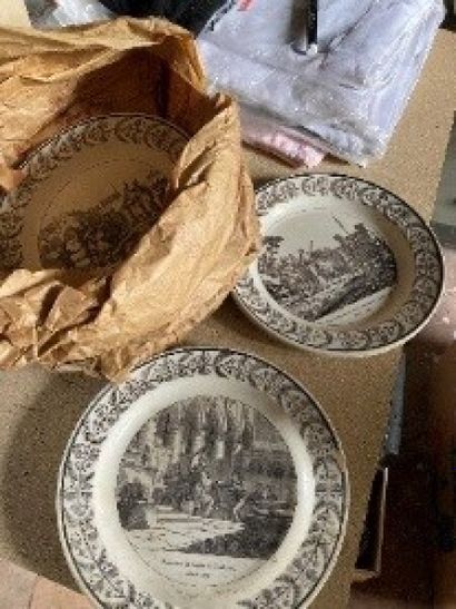 15 white earthenware 
