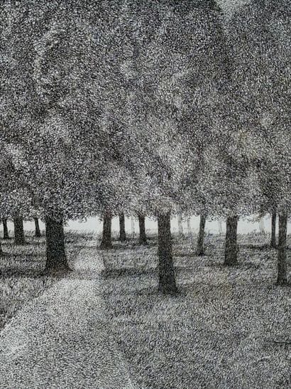ECOLE CONTEMPORAINE - DELMAS 
Le parc
Encre...
