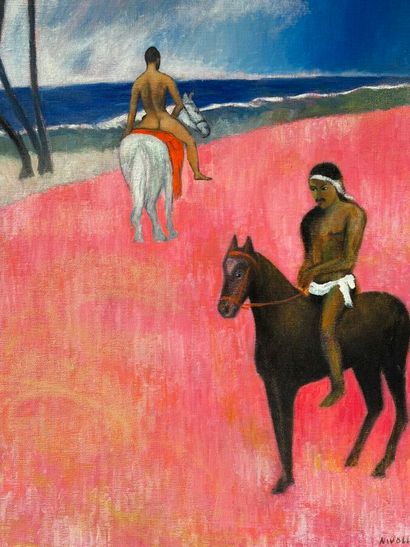 Pierre NIVOLLET (Né en 1946)
Plage rose
Huile...