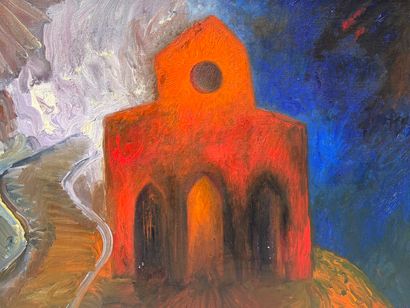 Patrick LANNEAU (Né en 1951)
Chapelle rouge
Huile...