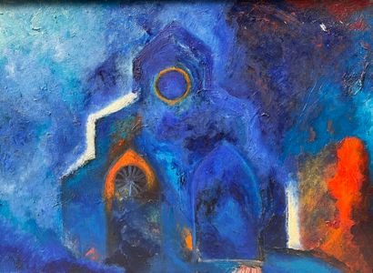 Patrick LANNEAU (Né en 1951)
Chapelle bleue
Huile...