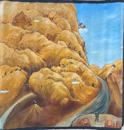 ECOLE CONTEMPORAINE 
Paysage aux collines...
